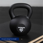 Fitness 60 LB Cast Iron Kettlebell, Single Piece Casting, LB Markings, Full Body Workout