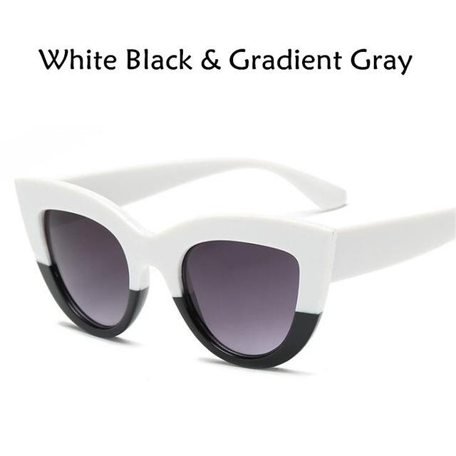 Retro Thick Frame Cat Eye Sunglasses