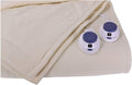 SoftHeat | Luxury Micro-Fleece Heated Electric Warming Blanket with Safe &amp; Warm Low-VoltaTechnology, Queen, Natural