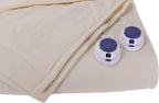SoftHeat | Luxury Micro-Fleece Heated Electric Warming Blanket with Safe &amp; Warm Low-VoltaTechnology, Queen, Natural