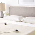 SoftHeat | Luxury Micro-Fleece Heated Electric Warming Blanket with Safe &amp; Warm Low-VoltaTechnology, Queen, Natural