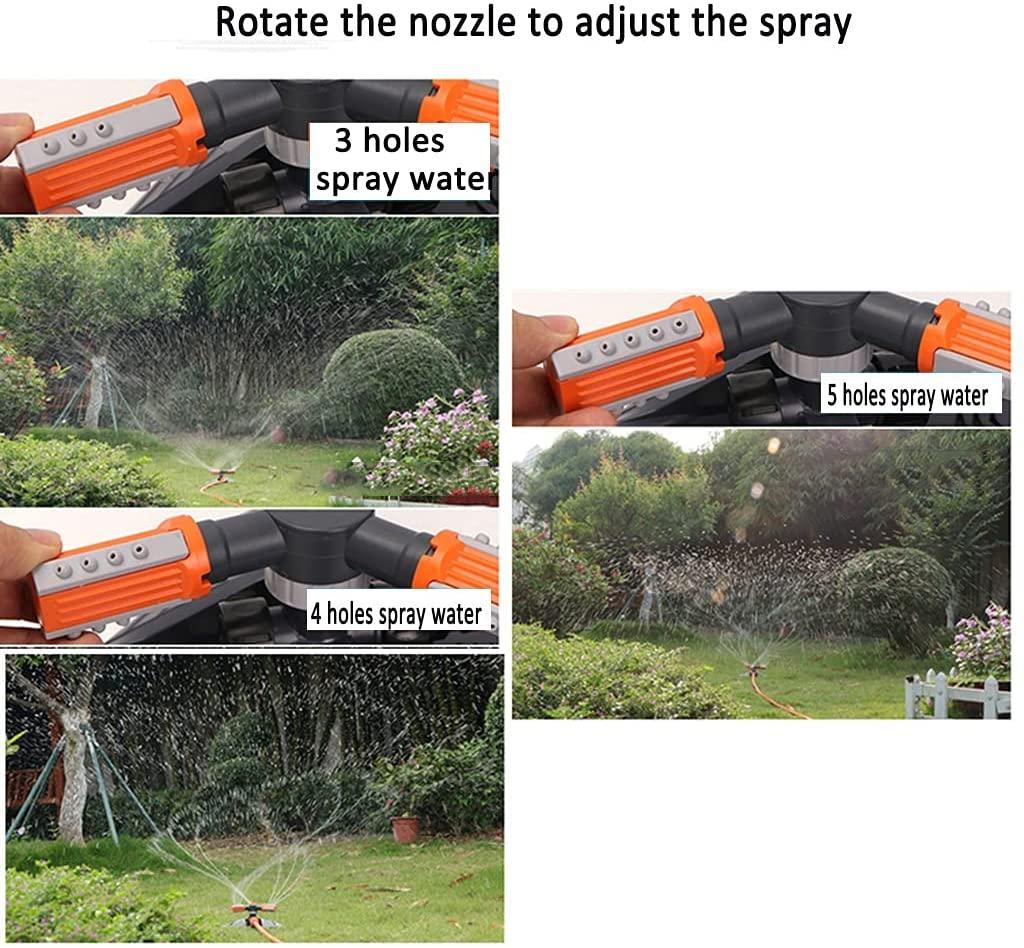 BBGS 360 Degree Rotating Watering Sprinkler, Automatic Water Sprinkler 3- Arm Sprinkler System, Apply to Lawn, Garden, Plant Irrigation (Size : 30m)