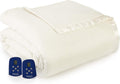 Thermee Micro Flannel King-Size Electric Heated Blanket  Machine Wash &amp; Dry  Timer &amp; Safety Shutoff  108Lx90W  Sand