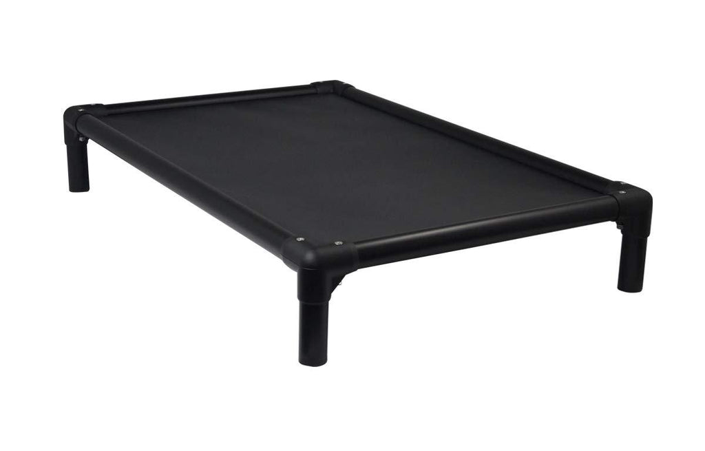 Kuranda Dog Bed - Chewproof - All Anodized Aluminum (Midnight Black) - Indoor/Outdoor- Elevated - Easy to Clean - Water Proof Fabric Coating - Ballistic Nylon Fabric