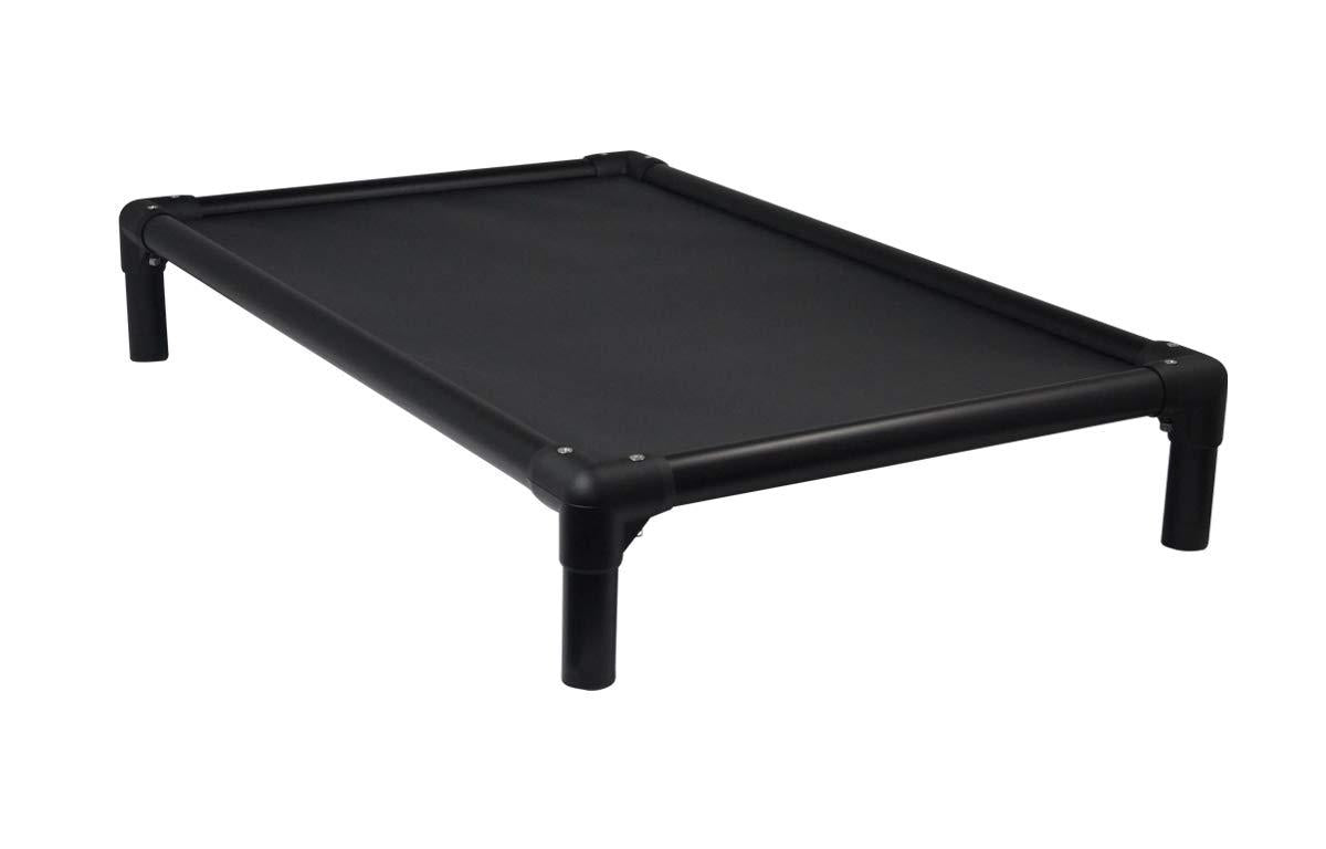 Kuranda Dog Bed - Chewproof - All Anodized Aluminum (Midnight Black) - Indoor/Outdoor- Elevated - Easy to Clean - Water Proof Fabric Coating - Ballistic Nylon Fabric