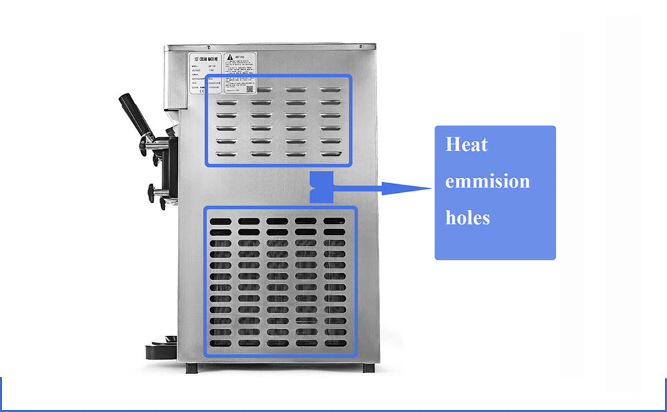Commercial Soft Serve Ice Cream Machine Electric Soft Ice Cream Maker Benchtop