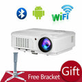5000lm smart android projector full hd home theater movie bt tv bundle bracket