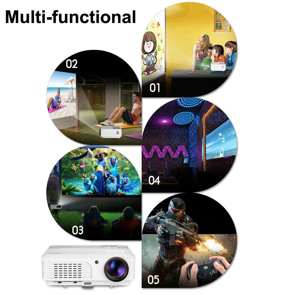 5000lm smart android projector full hd home theater movie bt tv bundle bracket