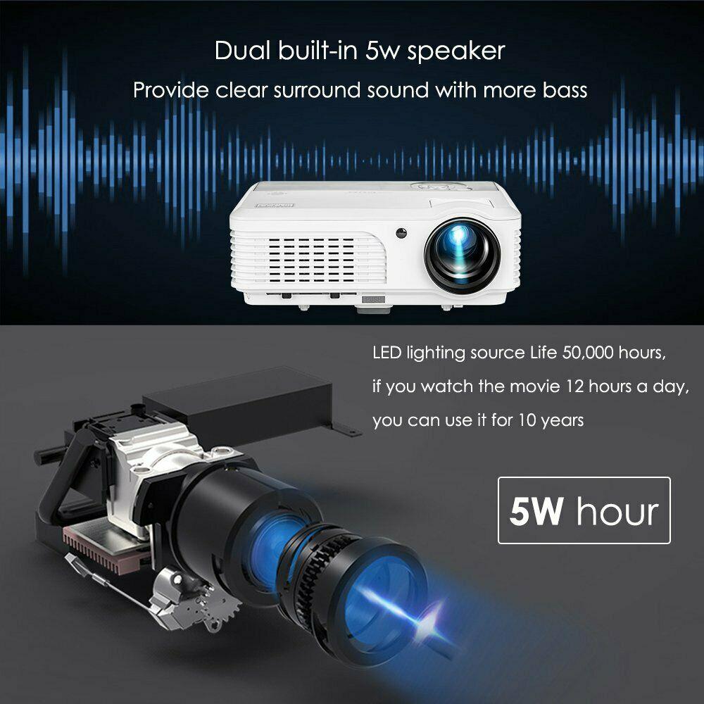 5000lm smart android projector full hd home theater movie bt tv bundle bracket