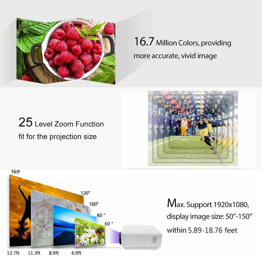 5000lm smart android projector full hd home theater movie bt tv bundle bracket