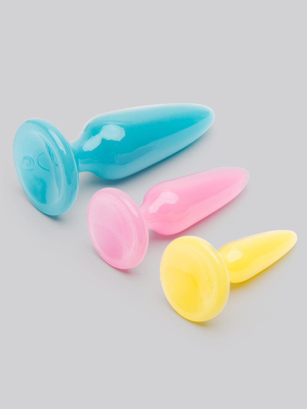 Firefly Glow-in-the-Dark Rainbow Butt Plug Trainer Kit (3 Piece), Blue