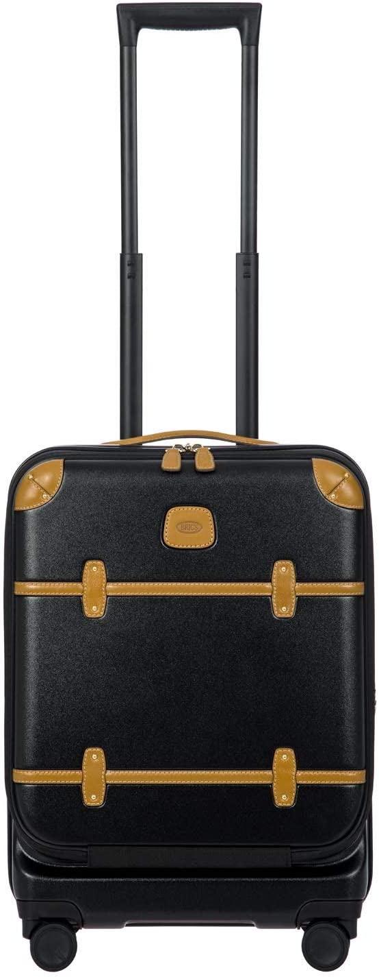 Bellagio 2.0 Spinner Trunk with Pocket - 21" Carry On Suitcase - TSA Approved Luggage - Black