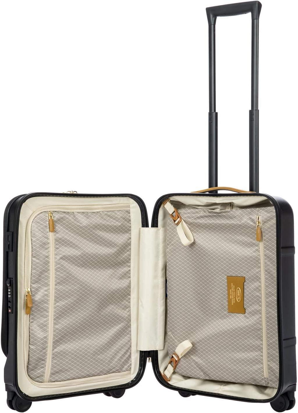 Bellagio 2.0 Spinner Trunk with Pocket - 21" Carry On Suitcase - TSA Approved Luggage - Black
