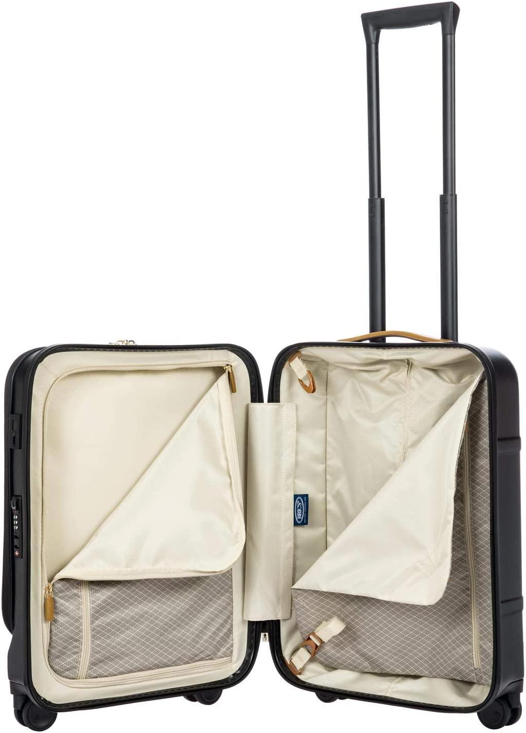 Bellagio 2.0 Spinner Trunk with Pocket - 21" Carry On Suitcase - TSA Approved Luggage - Black
