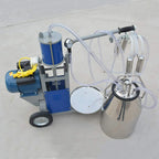 tfcfl electric milking machine, 25l 1440 rpm milking machine piston vacuum pump milking pump,milking equipment with stainless steel bucket single cow milking machine (style1)