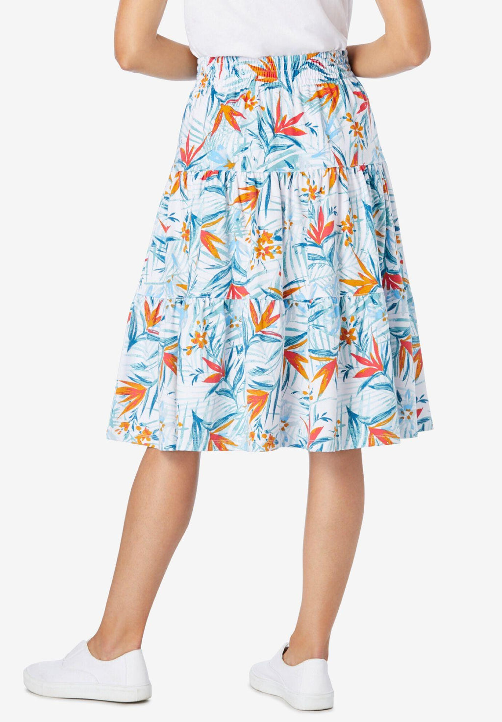 jersey knit tiered skirt