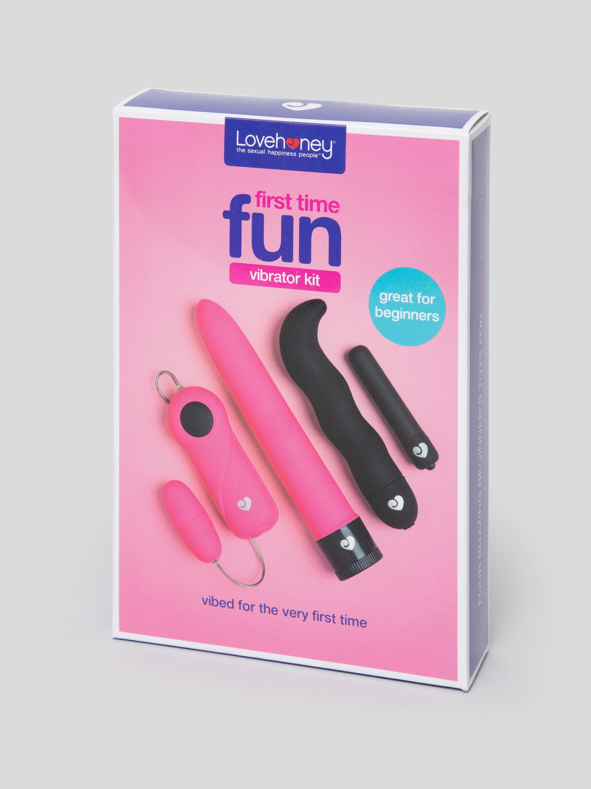 Lovehoney First Time Fun Vibrator Starter Kit (4 Piece), Black | Black