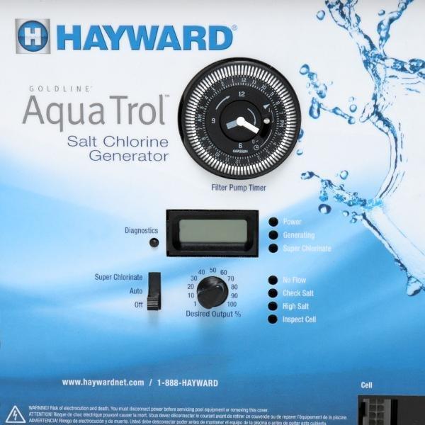 hayward aquatrol salt chlorinator system with turbocell for above ground pools