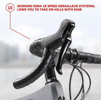 SAVADECK Carbon Gravel Road Bike, R3000 700C Carbon Fiber Bicycle with  SORA 18 Speeds Disc Brake Road Bike 40C CST Tires