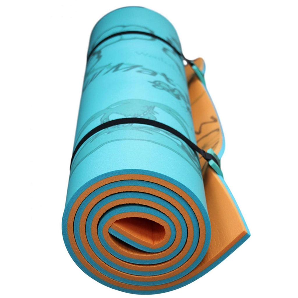 Aqua Lily Pad MM14 Maui 14 Foot Water Playground Floating Foam Island Mat with Storage Straps and Pad Protectors, Orange and