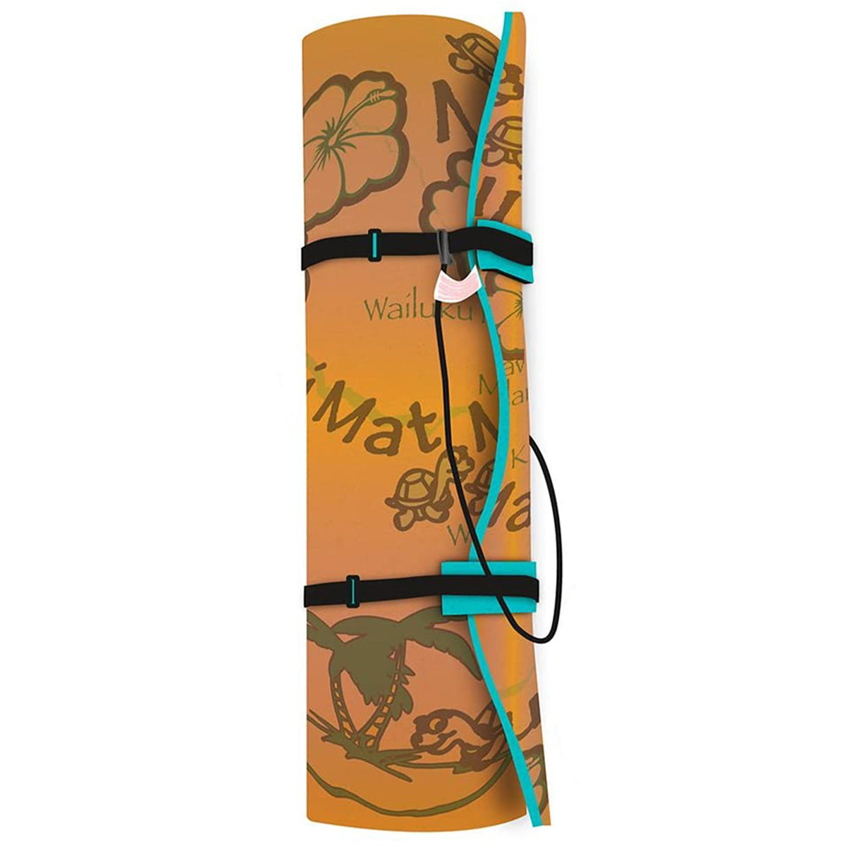 Aqua Lily Pad MM14 Maui 14 Foot Water Playground Floating Foam Island Mat with Storage Straps and Pad Protectors, Orange and