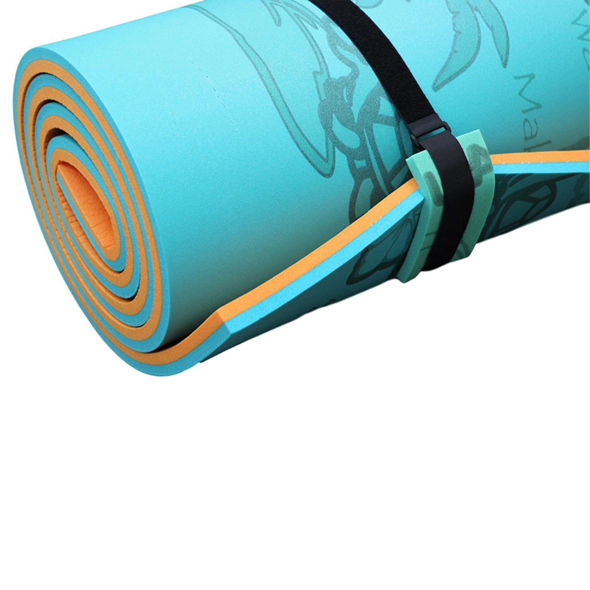 Aqua Lily Pad MM14 Maui 14 Foot Water Playground Floating Foam Island Mat with Storage Straps and Pad Protectors, Orange and