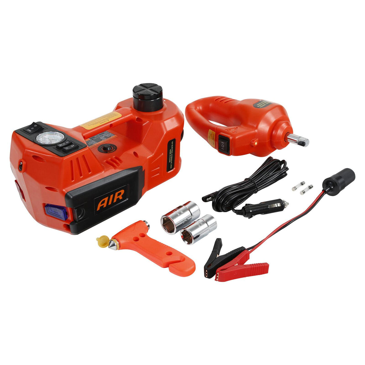 Electric Car Jack Kit w/Impact Wrench Hydraulic Floor Jack 5Ton 12V Tire Change
