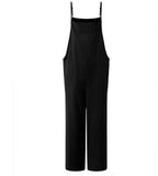 2021 Women Solid Brief Cotton Dungaree Overalls