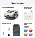 Raccoon 2 SE Robot Lawn Mower, Wire-Robotic Lawn Mower Without RTK for Max. 0.15 Acre Lawn Area, 1.18"–3.15” Cutting Height, with AI Obstacle Avoidance, 5Ah Fast-Charging Battery for Small Lawns