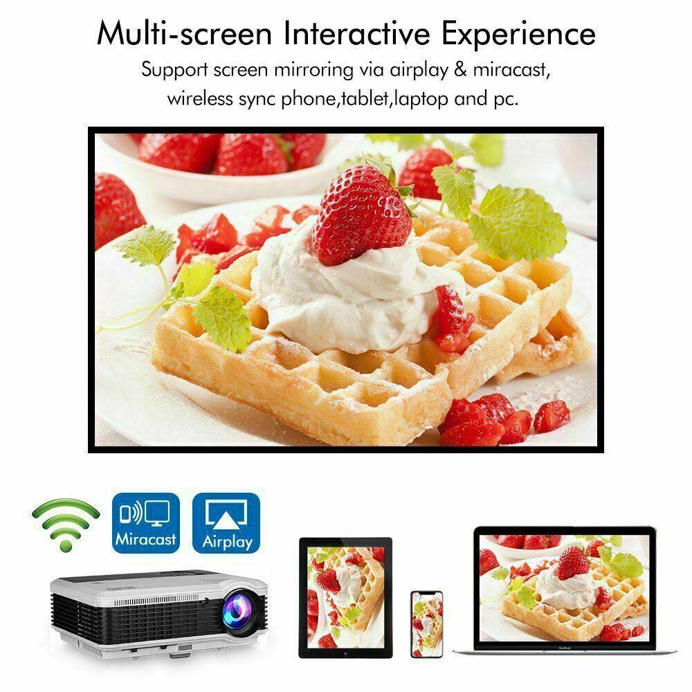 led proyector hd wifi smart projector android bt airplay for iphone hdmi usb tv