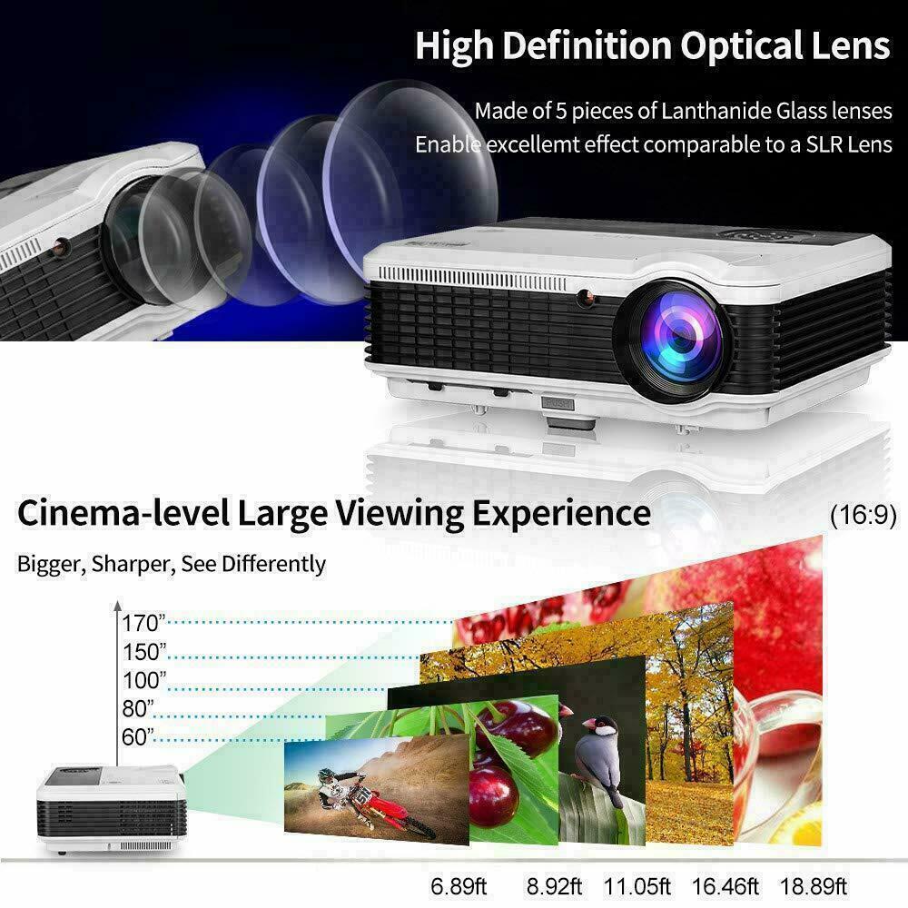 led proyector hd wifi smart projector android bt airplay for iphone hdmi usb tv