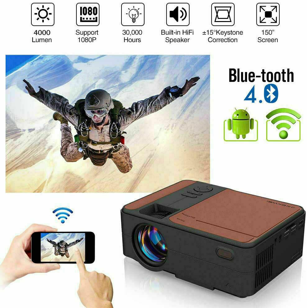led proyector hd wifi smart projector android bt airplay for iphone hdmi usb tv