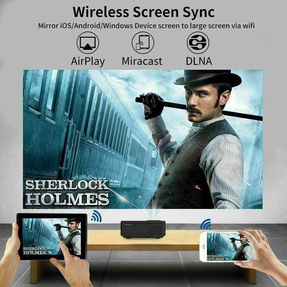 led proyector hd wifi smart projector android bt airplay for iphone hdmi usb tv