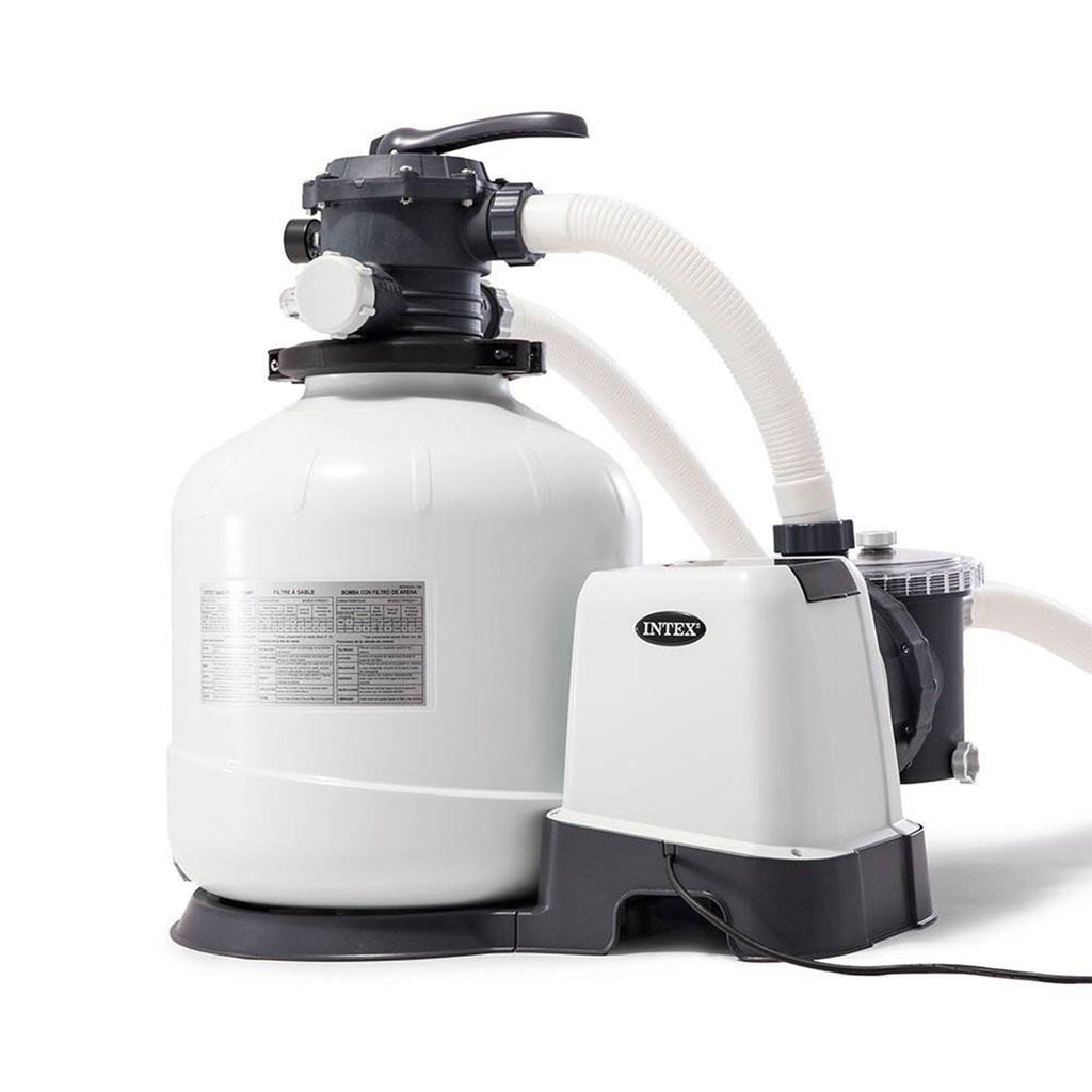 intex 3000 gph above ground pool sand filter pump w/ deluxe pool maintenance kit