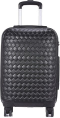 Le Maurice &amp; Co Carry On Luggage Bag - 20-Inch Hardshell Lightweight Rolling Suitcase, Parisian  Spinner Hardside Road Runner Travel with 8 Wheels TSA Lock (Mystic Black) Mystic Black