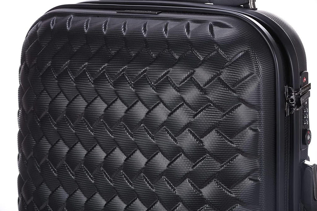 Le Maurice &amp; Co Carry On Luggage Bag - 20-Inch Hardshell Lightweight Rolling Suitcase, Parisian  Spinner Hardside Road Runner Travel with 8 Wheels TSA Lock (Mystic Black) Mystic Black
