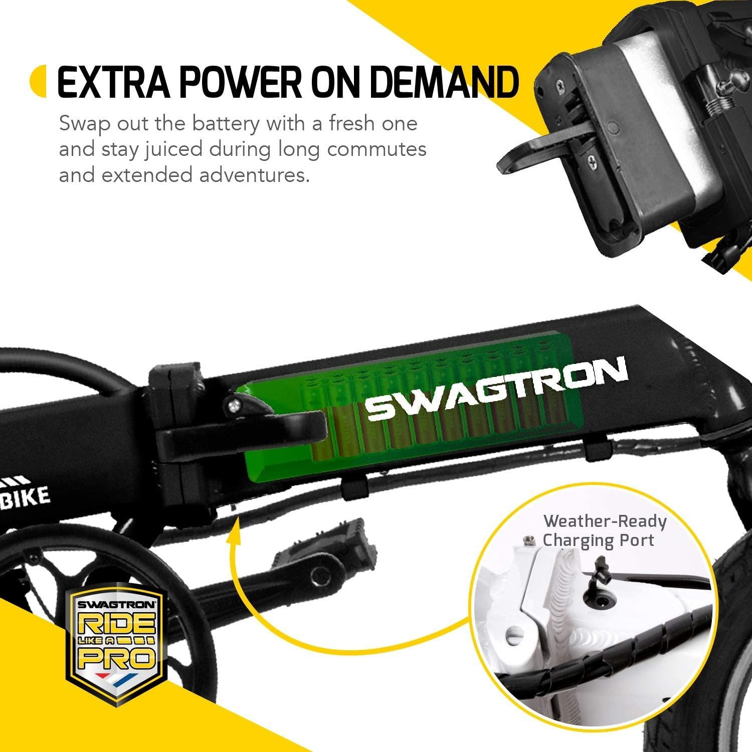 Swagtron Swagcycle EB5 Pro Plus Folding Electric Bike City eBike