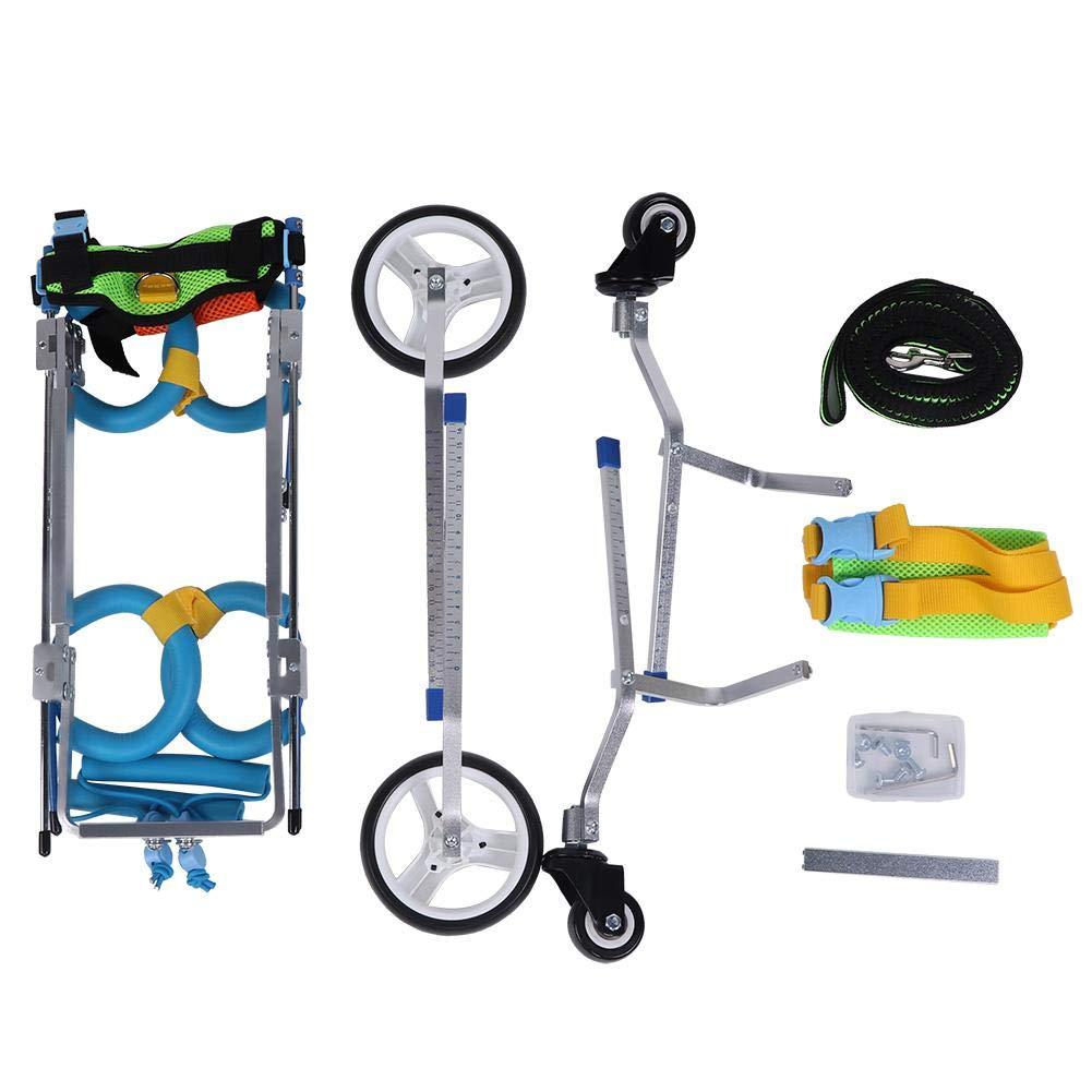Ichiias Pet Wheelchair Portable Disabled Dog Assisted Walk for Handicapped Small Medium Dog Cat Walk Legs Rehabilitation