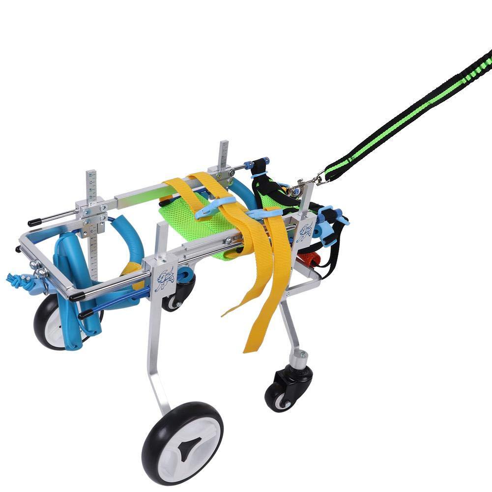 Ichiias Pet Wheelchair Portable Disabled Dog Assisted Walk for Handicapped Small Medium Dog Cat Walk Legs Rehabilitation