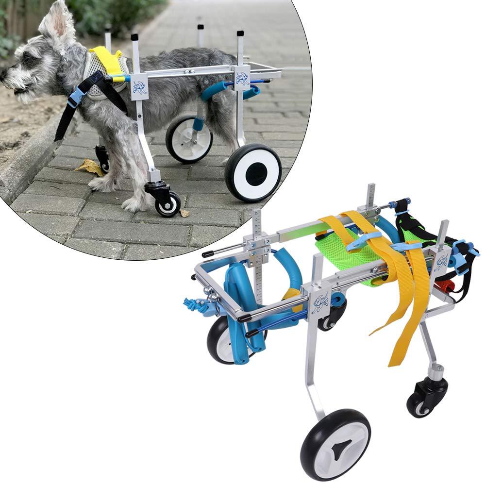 Ichiias Pet Wheelchair Portable Disabled Dog Assisted Walk for Handicapped Small Medium Dog Cat Walk Legs Rehabilitation