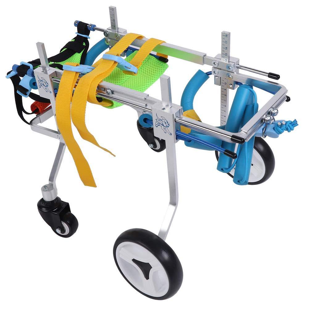 Ichiias Pet Wheelchair Portable Disabled Dog Assisted Walk for Handicapped Small Medium Dog Cat Walk Legs Rehabilitation