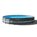 26339EH Ultra XTR 24 Ft Diameter x 52 In Tall Outdoor Above Ground Frame Swimming Pool Set w/ Sand Filter Pump, Ladder,