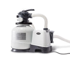 26339EH Ultra XTR 24 Ft Diameter x 52 In Tall Outdoor Above Ground Frame Swimming Pool Set w/ Sand Filter Pump, Ladder,