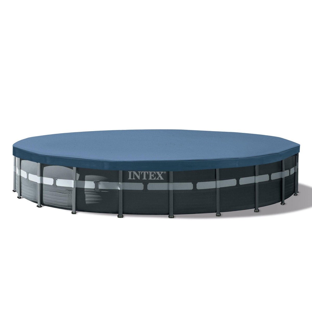 26339EH Ultra XTR 24 Ft Diameter x 52 In Tall Outdoor Above Ground Frame Swimming Pool Set w/ Sand Filter Pump, Ladder,