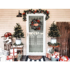 Fraser Hill Farm Indoor/Outdoor Oversized Christmas Decor w/ Long-Lasting LED Lights, 18-In. Jeweled Ball Ornament w/Snowflake  in Red