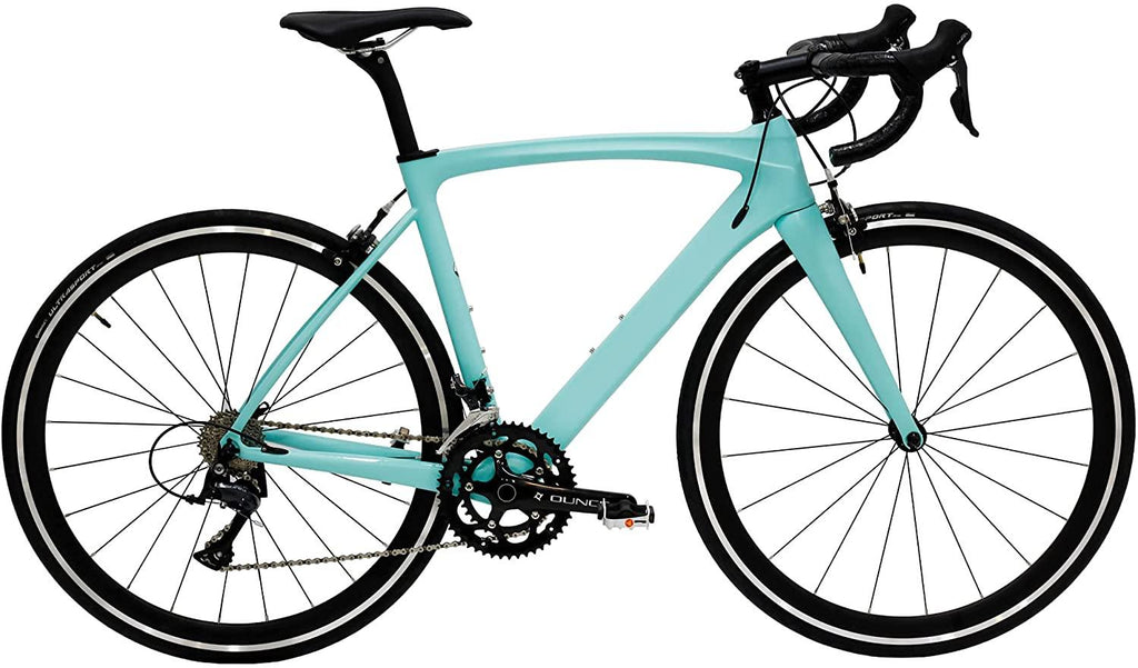 HeartsBio Carbon Road Bike Model H 18.7 lb – Custom Bike Club Logo Carbon Fiber Frame Road Bike with  SORA 18 Speeds