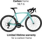 HeartsBio Carbon Road Bike Model H 18.7 lb – Custom Bike Club Logo Carbon Fiber Frame Road Bike with  SORA 18 Speeds