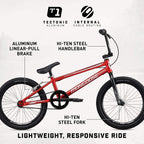 Mongoose Title Micro, Mini, Junior, Pro and  BMX Race Bike, 20-Inch Wheels, Beginners to Intermediate Riders, Lightweight Aluminum Frame, Internal Cable Routing