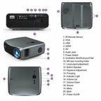 8500lm smart tv projector 5g wifi 4k home theater movie bt office airplay apps