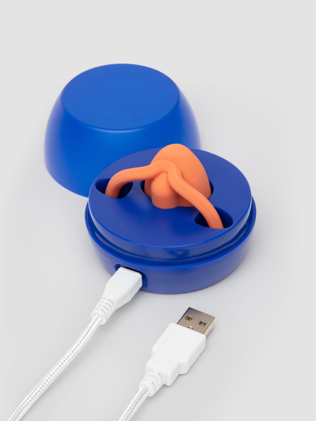 Dame Eva Hands-Rechargeable Silicone Clitoral Vibrator , Orange